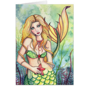 Tarjeta de Sirena Encantadora por Molly Harrison