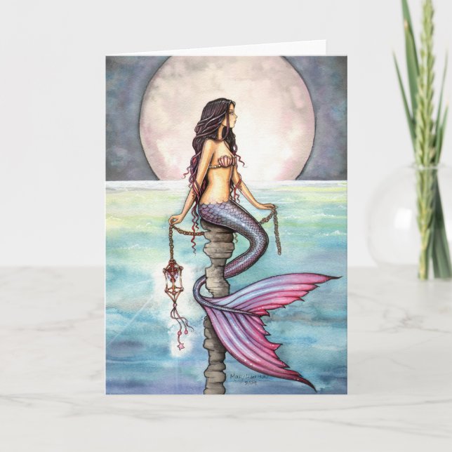 Tarjeta de sirena Notecard por Molly Harrison (Anverso)