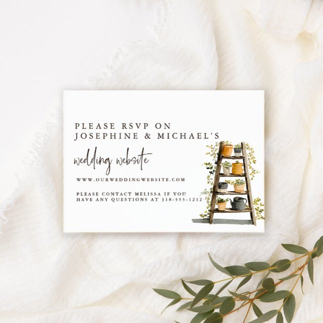 Tarjeta de sitio web de boda en línea RSVP de gran (Subido por el creador)