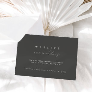 Tarjeta de sitio web de boda gris polvoriento mini