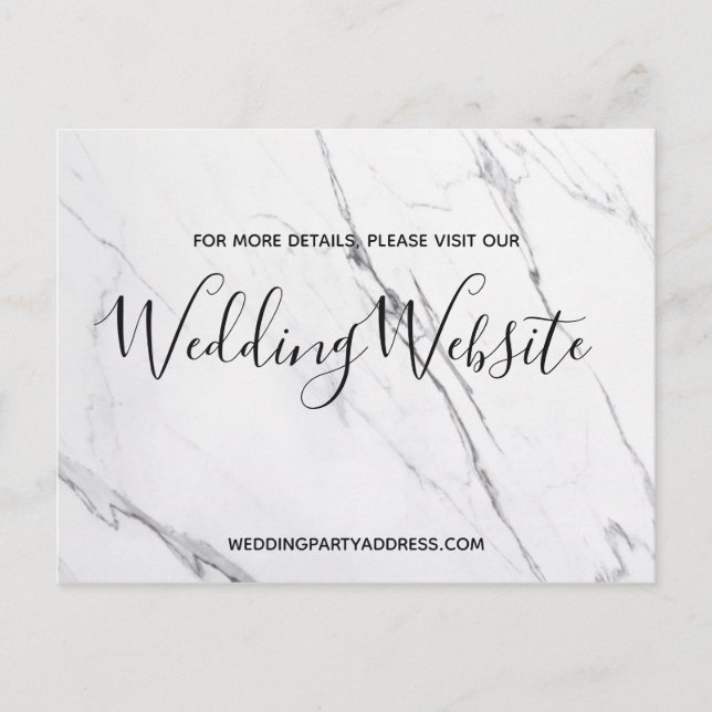 Tarjeta de sitio web de boda | Tarjeta postal de m (Anverso)