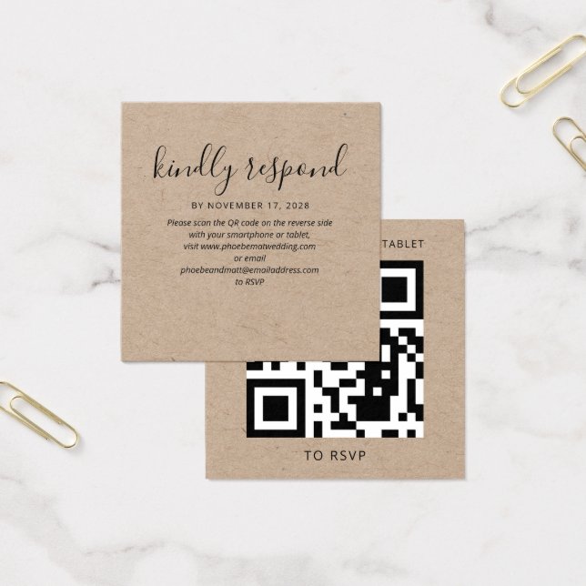 Tarjeta de sitio web de código QR de invitación de (Oficina)