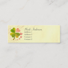 Tarjeta de Skinny de Lucky 4 Leaf Love Clover