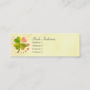 Tarjeta de Skinny de Lucky 4 Leaf Love Clover