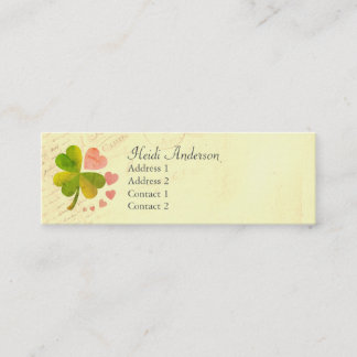 Tarjeta de Skinny de Lucky 4 Leaf Love Clover
