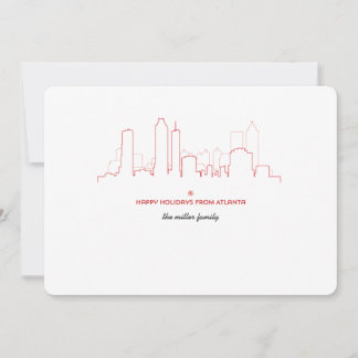 Tarjeta de Skyline de vacaciones de Atlanta