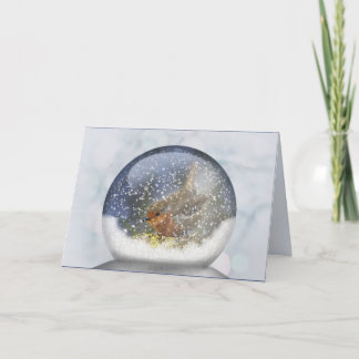 Tarjeta de Snowglobe del invierno