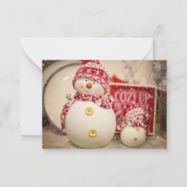 tarjeta de snowman (Anverso)