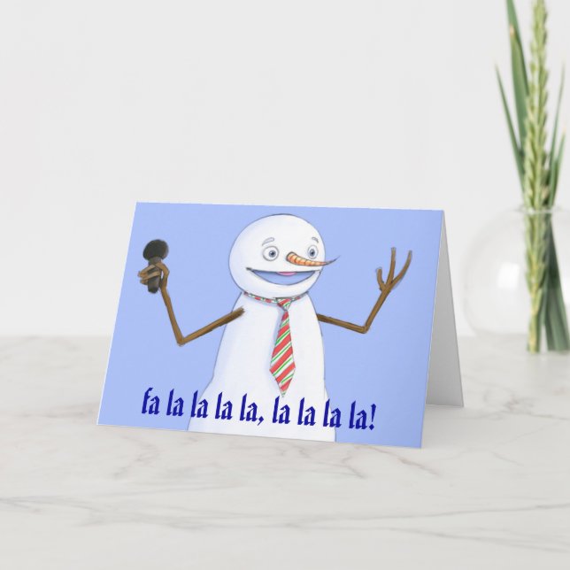 tarjeta de snowman de canto (Anverso)