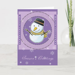Tarjeta de Snowman para navidades