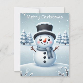 Tarjeta de snowman para navidades