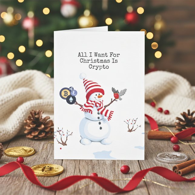 Tarjeta de Snowman para Navidades criptográficos (Holiday Blockchain Greeting Cards)