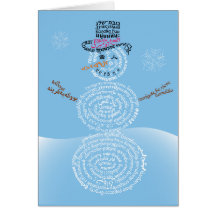 Tarjeta de Snowman Wor(l)d