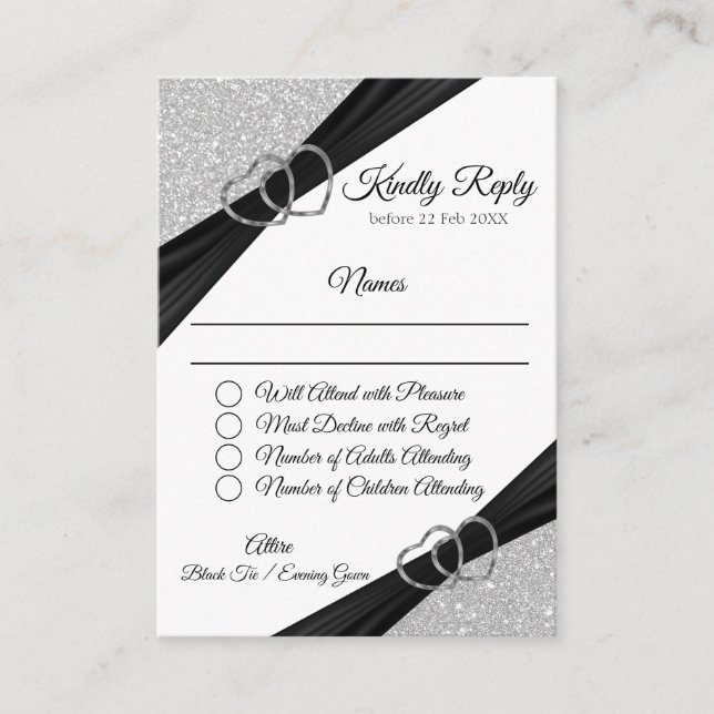 Tarjeta de Sobre con Brillo Plateado (Anverso)