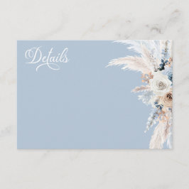 Tarjeta de sobre de boda Armonía Azul y Dorado