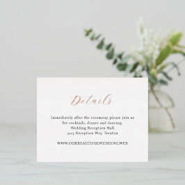Tarjeta de sobre de papel de aluminio para boda co