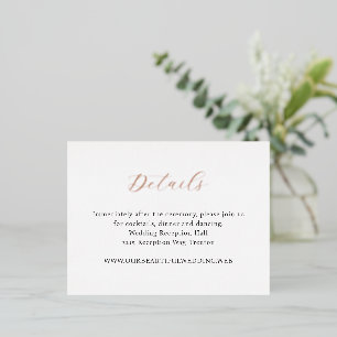 Tarjeta de sobre de papel de aluminio para boda co