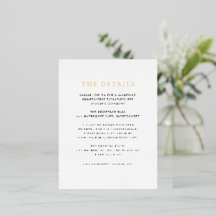 Tarjeta de Sobre de Papel de Estaño para Boda Clás