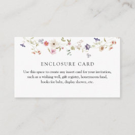 Tarjeta de sobre personalizada de pradera de flore