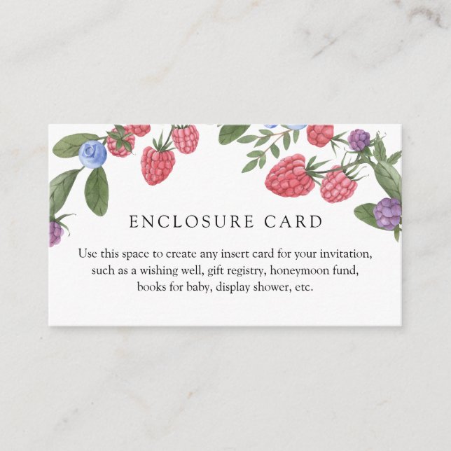 Tarjeta de Sobrepersonalizada Berry Sweet (Anverso)