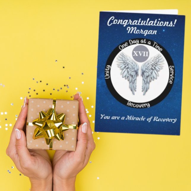 Tarjeta de Sobriedad Personalizada - Angel Wings (Subido por el creador)