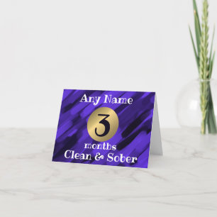 Tarjeta de sobriedad personalizada con cualquier n