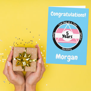 Tarjeta de Sobriedad Personalizada para Orgullo Tr