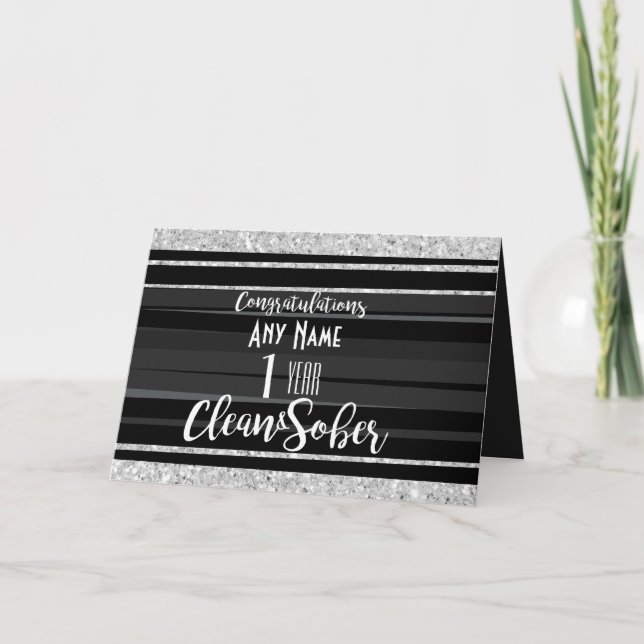 Tarjeta de sobriedad personalizada recuperación de (Anverso)
