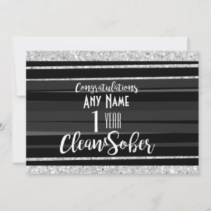 Tarjeta de sobriedad personalizada recuperación pa