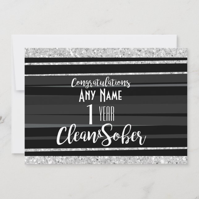 Tarjeta de sobriedad personalizada recuperación pa (Anverso)