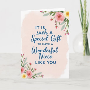 Tarjeta de Sobrina Dulce y Maravillosa