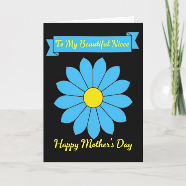 Tarjeta de Sobrina Floral de Lunares (Anverso)