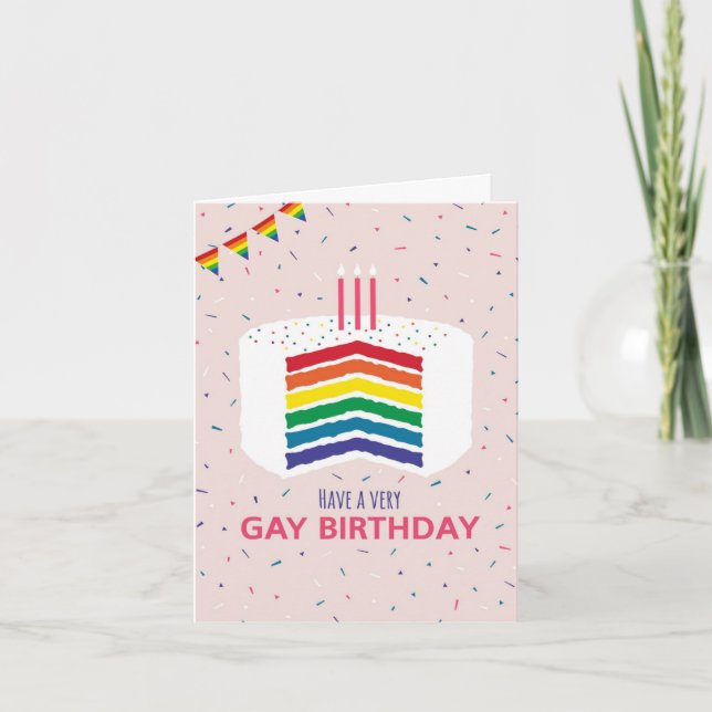 Tarjeta de socio Gay Birday Wish for Life (Anverso)