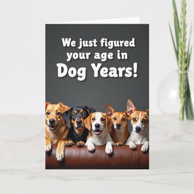 Tarjeta de Sofá para Cachorro Juguetón (Anverso)