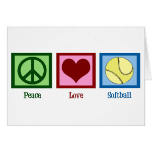 Tarjeta de Softbol Paz Amor