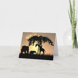 Tarjeta de sol safari africana