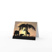 Tarjeta de sol safari africana