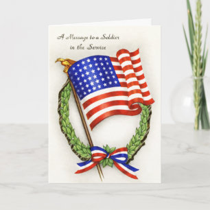 Tarjeta de soldado de agradecimiento