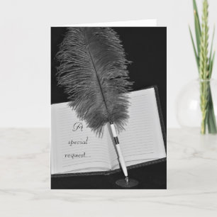 Tarjeta de solicitud de asistente del libro de inv