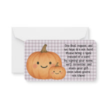 Tarjeta de solicitud de Baby Shower de Halloween