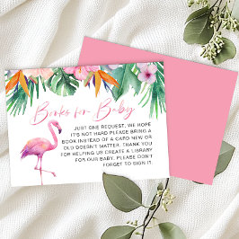 Tarjeta de solicitud de Baby Shower Flamingo Tropi