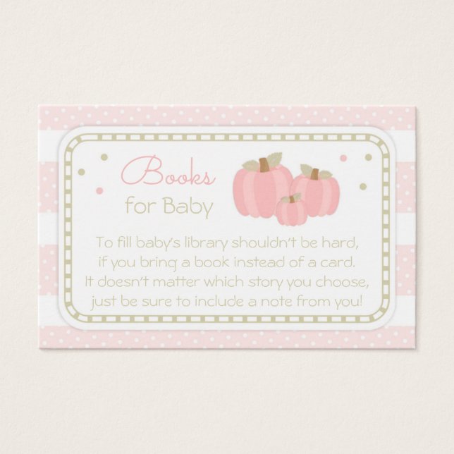 Tarjeta de solicitud de Baby Shower para calabaza  (Anverso)