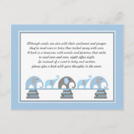 Tarjeta de solicitud de Baby Shower para elefantes