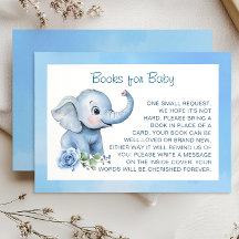 Tarjeta de solicitud de Baby Shower para elefantes