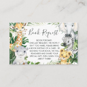 Tarjeta de solicitud de Baby Shower Safari Greener
