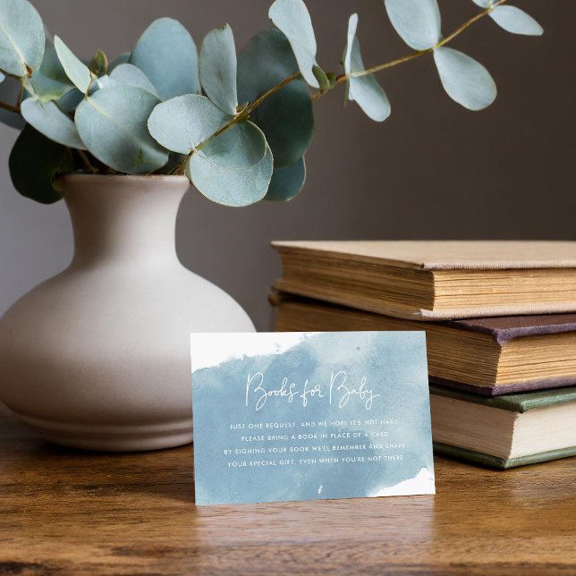 Tarjeta de solicitud de Baby Shower Sky Blue Water (Subido por el creador)