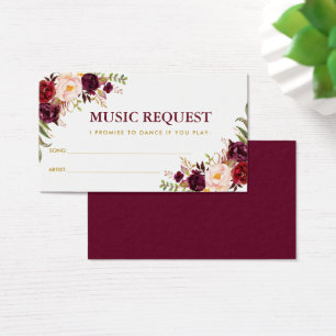 Tarjeta de solicitud de canción de Boda de oro de