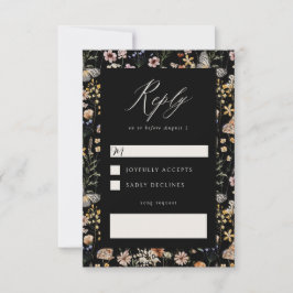 Tarjeta de solicitud de canción de marco boho RSVP