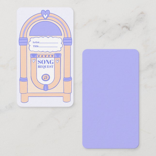 Tarjeta de solicitud de canción Retro Disco 90 Fie (Anverso / Reverso)