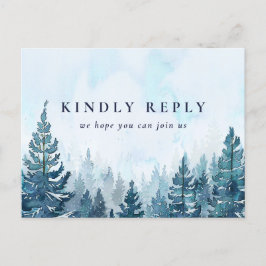 Tarjeta de solicitud de canción RSVP de bosque de 